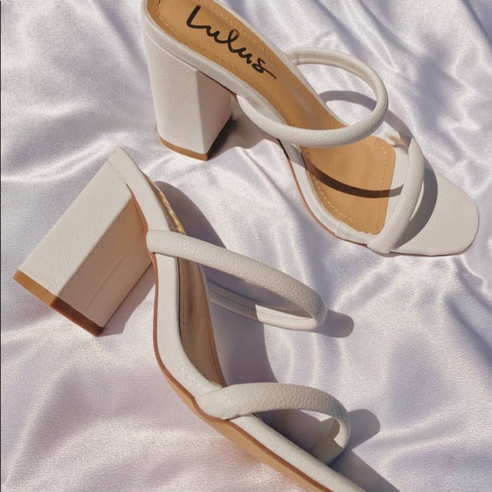 Addien White High Heel Sandals